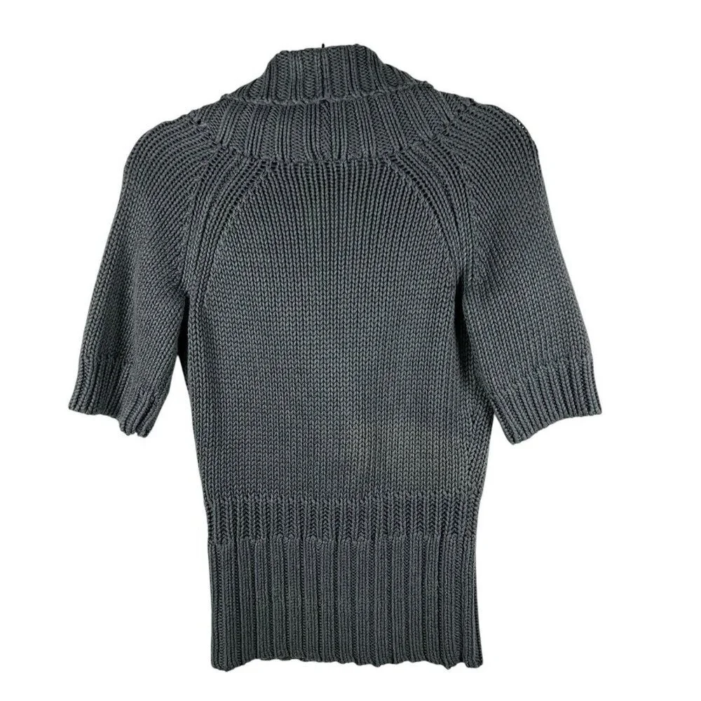 Theory Linen Blend Shawl Collar Cowl Neck Logane/Marbella Cardigan Sweater Small_2